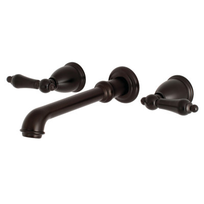 Kingston Brass English Country Two-Handle 3-Hole Wall Mount Roman Tub Faucet