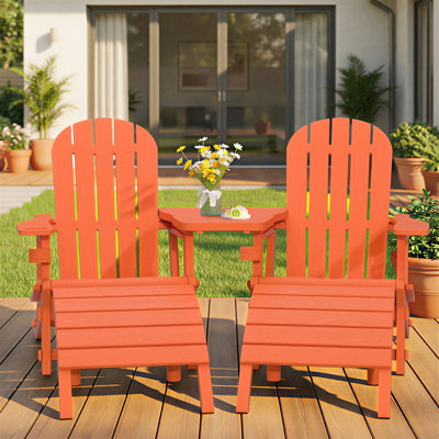 2-Piece Outdoor Adirondack Chair Set