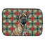 Tapis de vaisselle Brindle Mastiff Christmas PoinsettIas