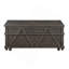 Table basse traditionnelle à plateau relevable rustique avec rangement brun
