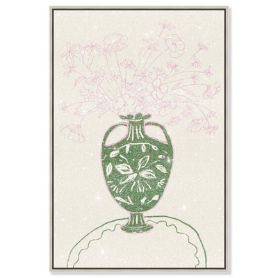 Green Flower Studio Print by Oliver Gal