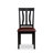 3 Piece Dining Room Furniture Set Contains a Round Dining Table with Pedestal and 2 Faux Leather Chairs, Black & Cherry-373984725