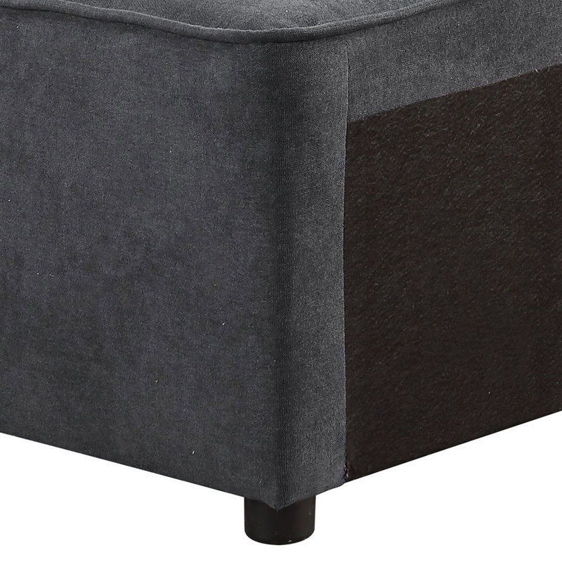 Fauteuil d'appoint gris à dossier gauche