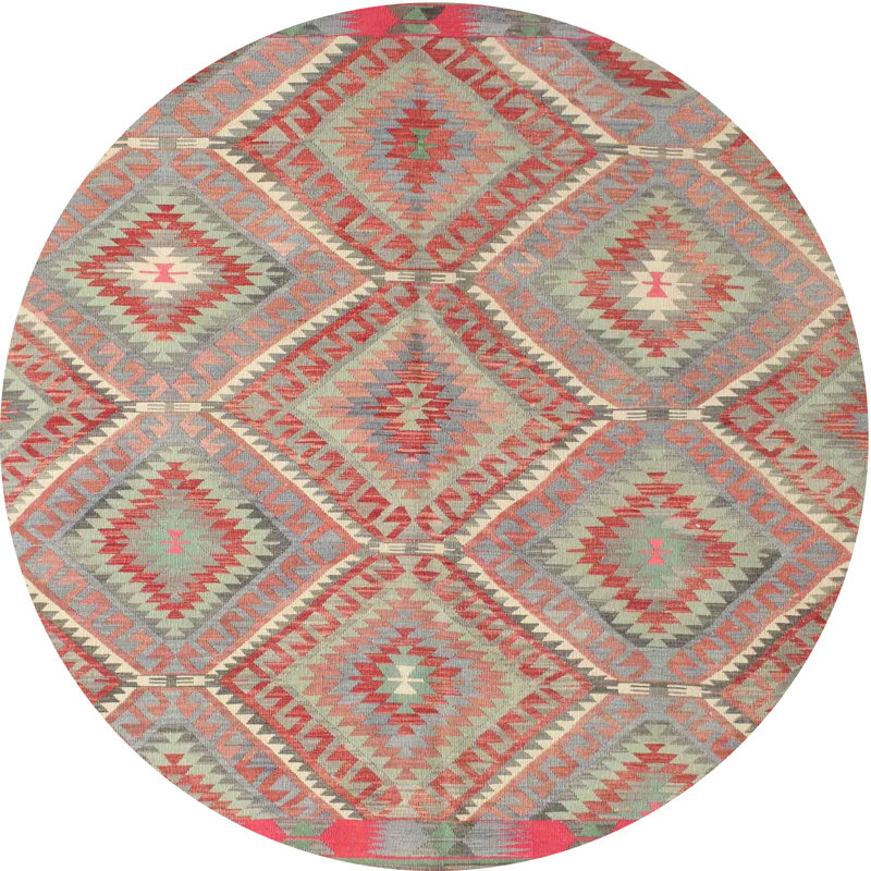 Brea Southwestern Indoor Rug, Round 6'