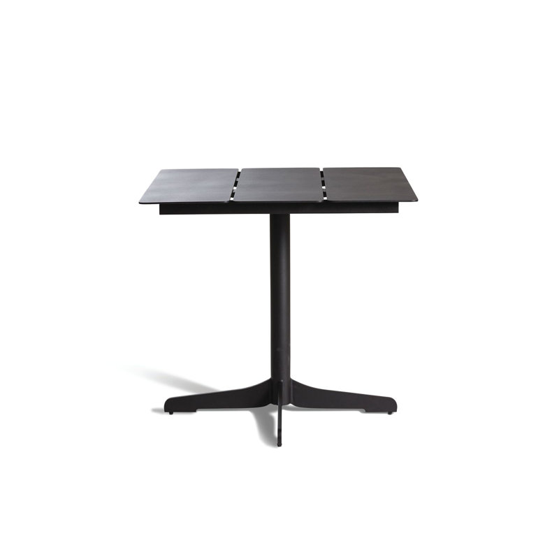 Table carrée Ceru, Anthracite, Stratifié haute pression noir, l 29,5 po x L 29,5 po x H 29,5 po