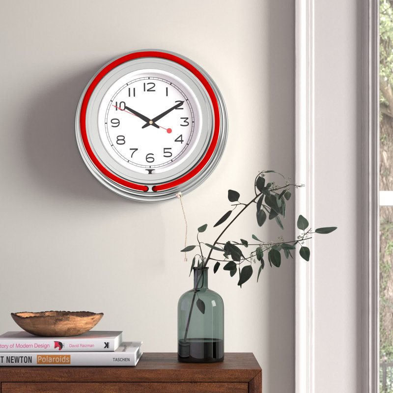 Horloge murale 14 po Atalee, Rouge