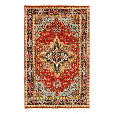 Kerri Oriental Handmade Rectangle 6'1"" x 8'11"" Cotton/Wool Area Rug in Multi -  Isabelline, 499487F26BFE4DD8B74EC4DB6D04F0CE