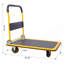 Chariot à plateforme pliable à pousser 660 lb Capacité de poids en noir et jaune