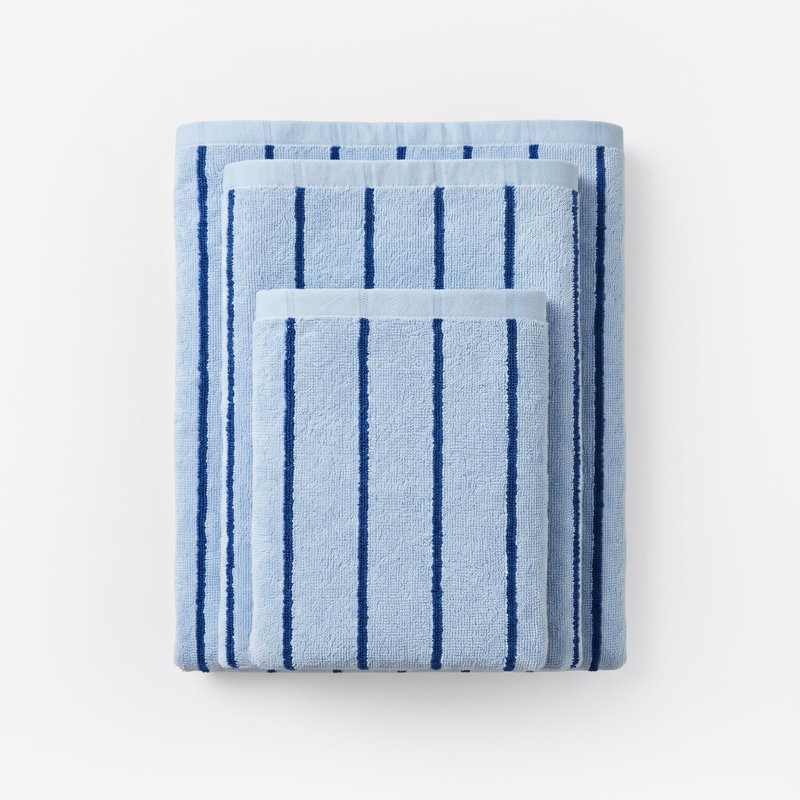 100% Cotton Midweight Bath Towel, Blue