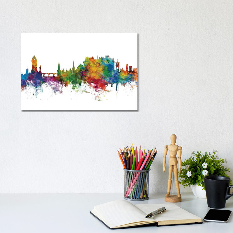 Stirling, Scotland Skyline by Michael Tompsett - Wrapped Canvas Gallery-Wrapped Canvas Giclée, 20.32 cm H x 30.48 cm W