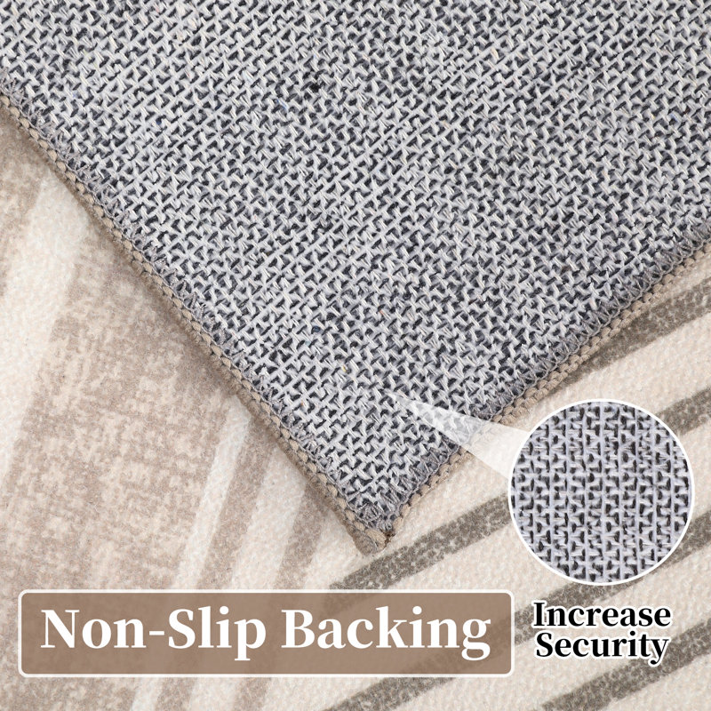 Dilvar Area Rug with Non-Slip Backing, Rectangle 9 pi x 12 pi