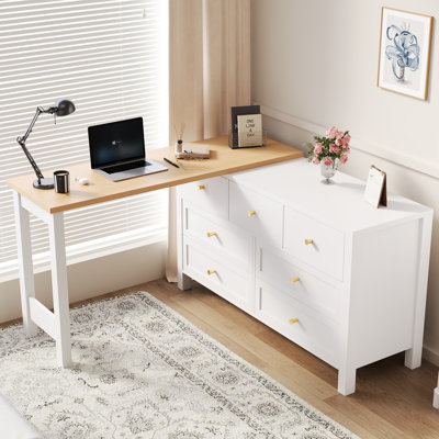 Foldable Modular L-Shaped Writing Desk
