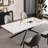 Vetler 9 - Piece 110.23'' Extendable Rectangular Sintered Stone Dining Table with 8 Leather Chairs Dining Set-877645536