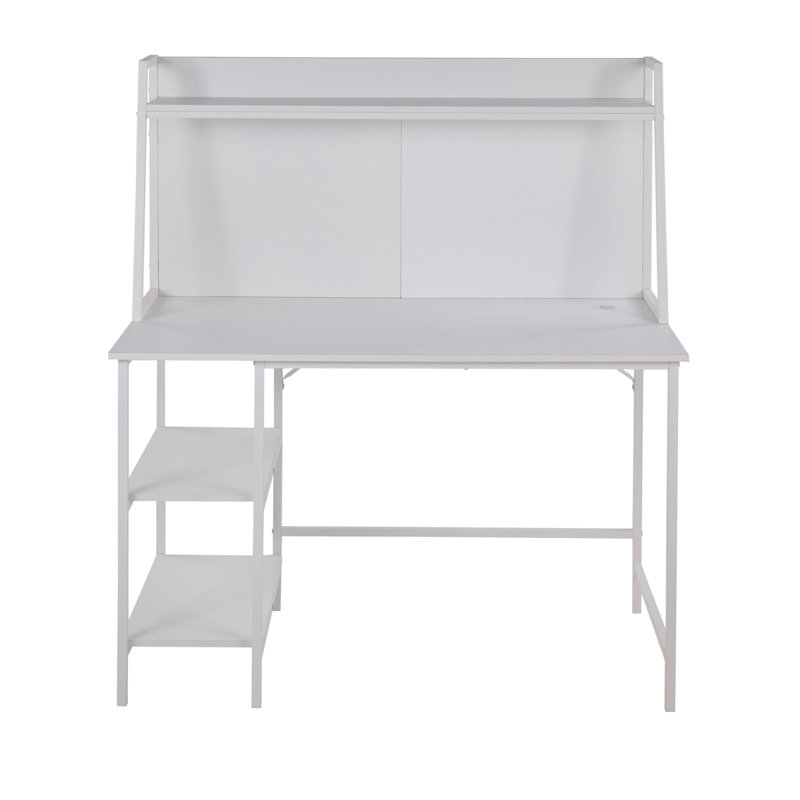Bureau avec tablettes Avenell, Blanc