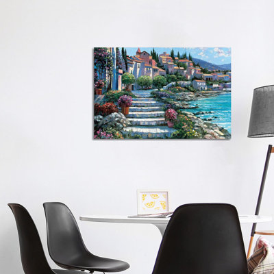 Steps Of St. Tropez by Howard Behrens - Gallery-Wrapped Canvas Giclée on Canvas
