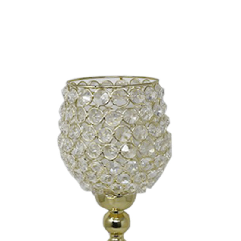 Tabletop Votive Holder, Gold, 18" H x 5" W x 5" D