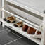 Banc de rangement pour chaussures d'entrée avec tiroir rabattable et coussin de siège amovible, armoire de rangement pour chaussures étroite avec rangement caché