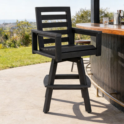 Patio Swivel HDPE Bar Stool