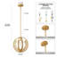 Luminaire suspendu sphérique moderne 1 lumière doré 