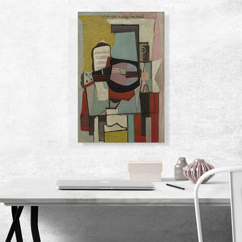 La guitare 1919 par Pablo Picasso, reproduction d'art sur toile tendue, H 26 po x l 18 po x 1,5 po