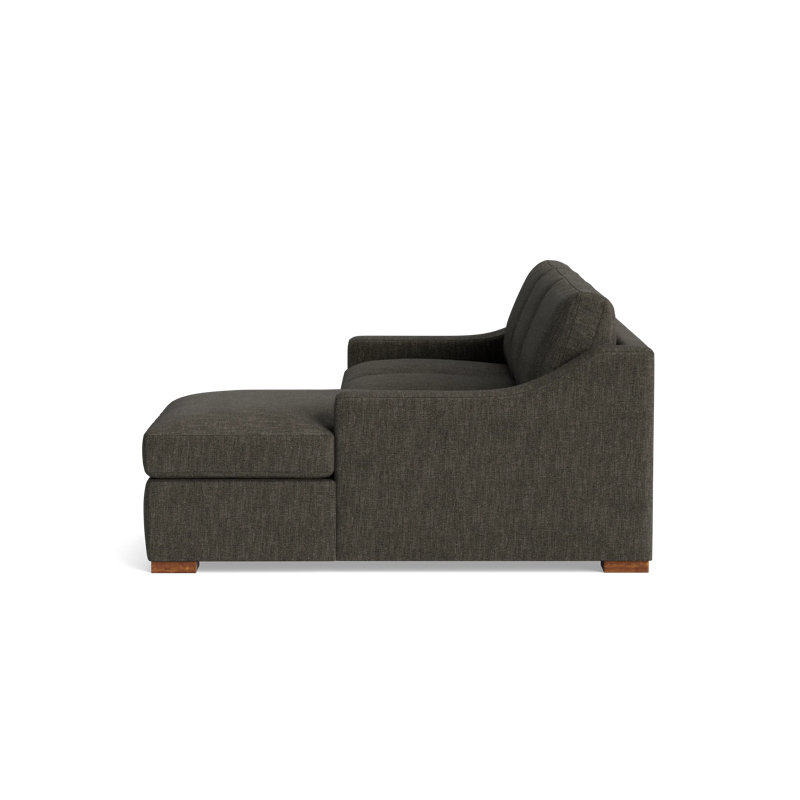 Lucca Chaise Sectional, Right Hand Facing, Performance Weave - Onyx