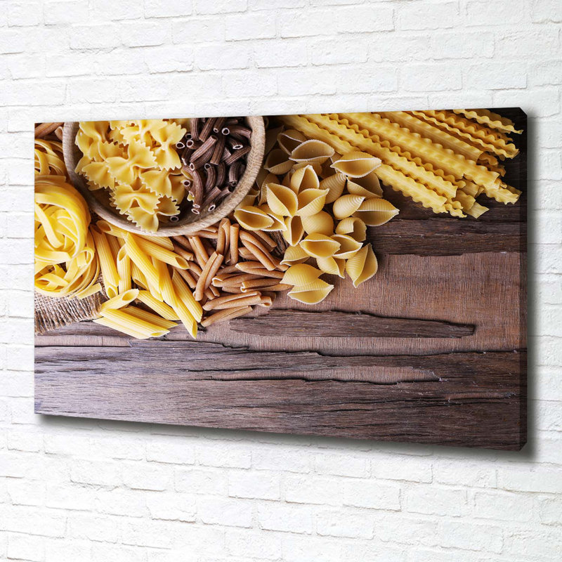 A Mix Of Pasta - Print, 70cm H x 100cm W x 2cm D, Canvas