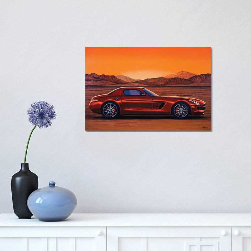 Mercedes Benz Sls Amg Gt Final Edition by Paul Meijering - Painting on Canvas, Wrapped Canvas, 30.48 cm H x 45.72 cm W
