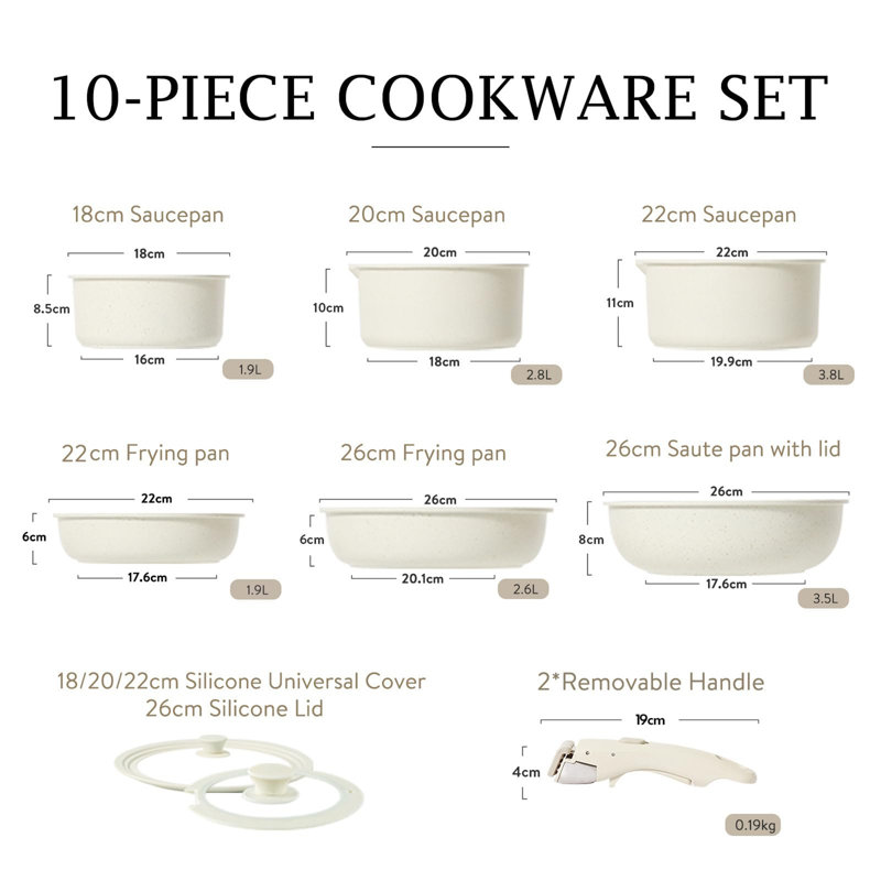 Karlov 10 - Piece Granite Cookware Set