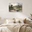 Jardin formel vert avec temple classique et tableau mural central sur toile-564212456