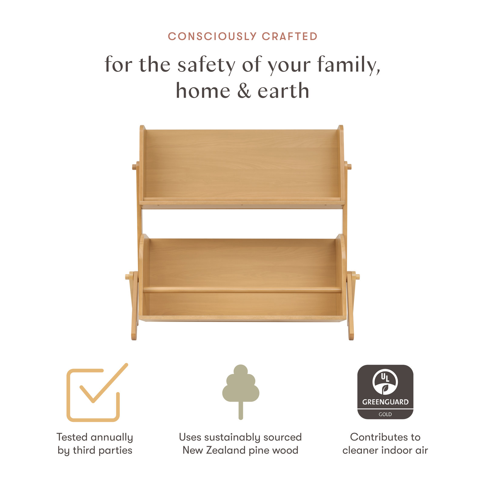 Tally Storage Bookcase, Honey