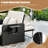 2 Pcs Pe Wicker Outdoor Daybed With 4-level Adjustable Backrest, Storage Ottoman White + Black