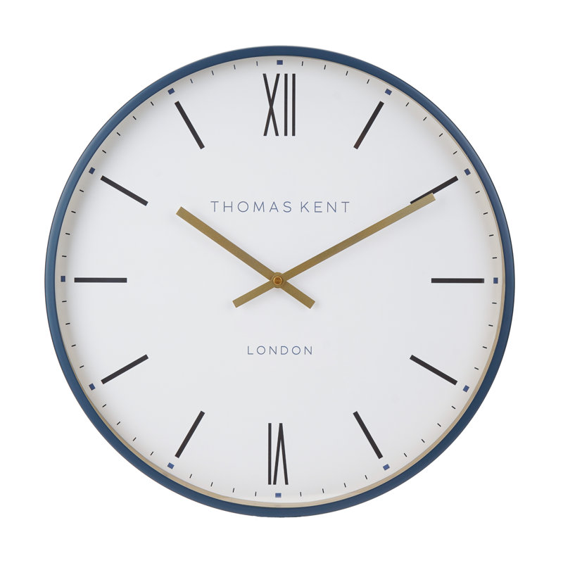 Horloge murale 15,75 po Thomas Kent, Bleu marine
