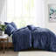 Édredon luxueux en velours double / grand bleu marine, lavable à la machine et fer à vapeur, édredon bleu marine élégant, rembourré, lavable, coussin décoratif-117061477