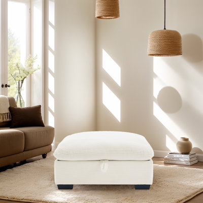 Zackary Upholstered Ottoman by Latitude Run