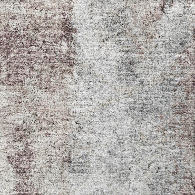 Premium Machine Washable Dream Shag ADS68 Soft Abstract Rug, Plum, 8' Round