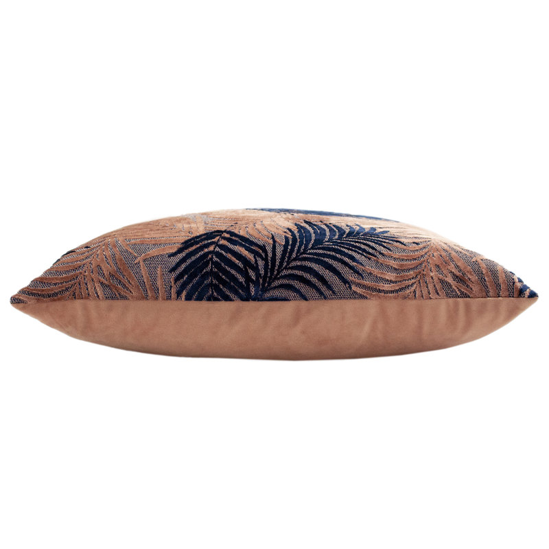 Floral Square Cushion, Blush/Navy
