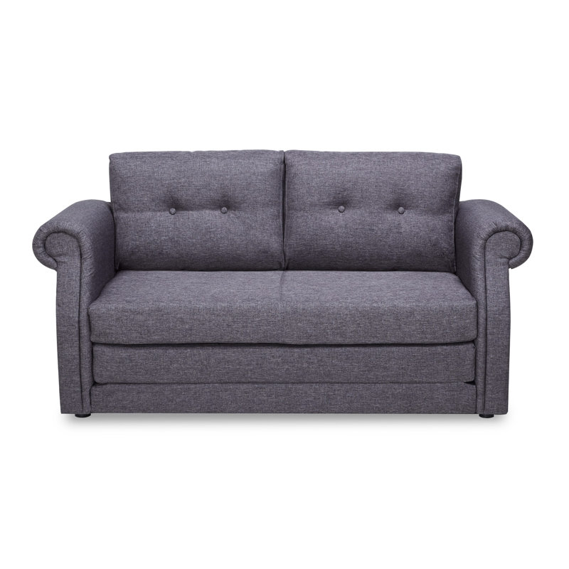 Schaible 57.5'' Upholstered Sleeper Sofa, Dark Gray