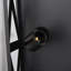 Plafonnier carré encastré de style ferme, noir mat, 6 lumières, structure géométrique en fer