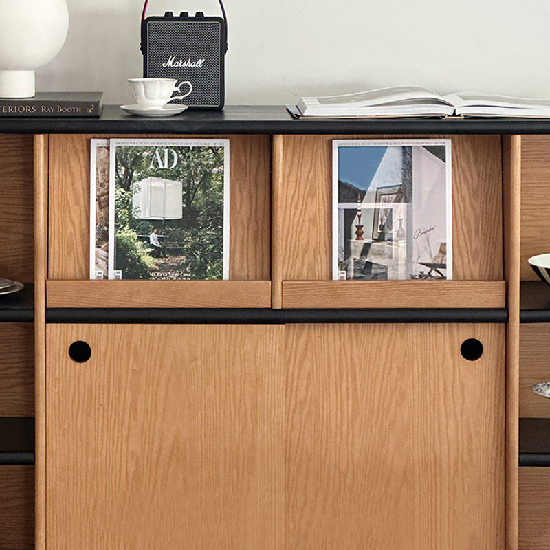 59.1 " W Rubberwood Solid Wood Sideboard
