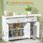 Buffet, armoire de cuisine moderne avec 2 tiroirs et tablettes réglables, armoire à café, buffet-125535497