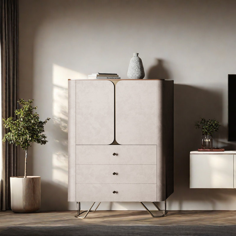 Light Luxury Solid Wood Accent Cabinet