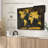 " Refined Gold World Map Canvas Print "-101456765