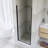 28 "X 72" Aluminum Frame Pivot Shower Door In Matte Black Finish