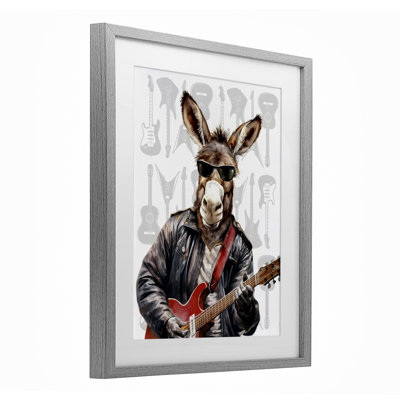 Performing Musician Donkey, impression encadrée sous verre, conception par CAD Designs