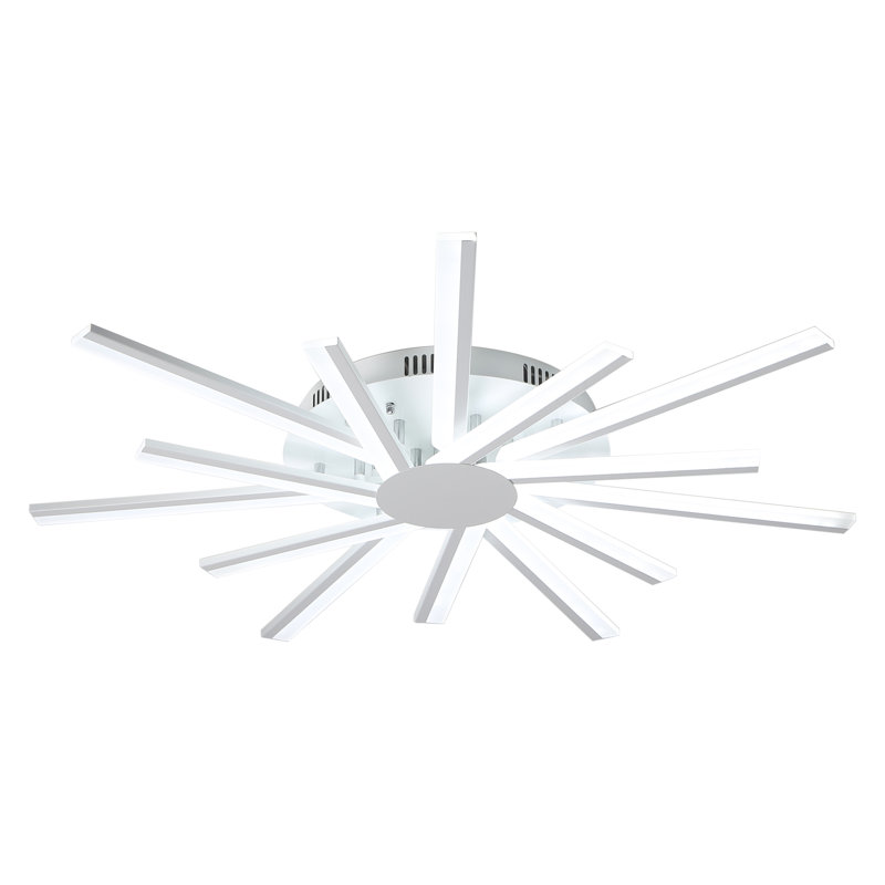 Amana 14 -Light Unique Design Dimmable White Light 31.49" LED Flush Mount Fixture