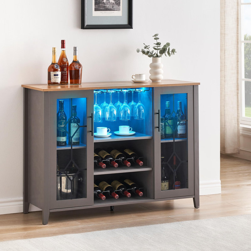 Jaidy 15.7'' Bar Cabinet, Dark Gray