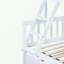 Lit simple superposé en bois d'hévéa simple avec lit gigogne, échelle convertible et garde-corps, lit convertible détachable, avec lit gigogne simple-868934758