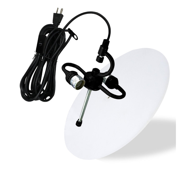 Abdul-Hannan 2 - Light Black Single Pendant, 9" H x 16" W x 16" D, White