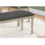 Élégant banc rectangulaire rembourré de 48 pouces, structure en bois massif, tissu, pour les entrées et les salles à manger.