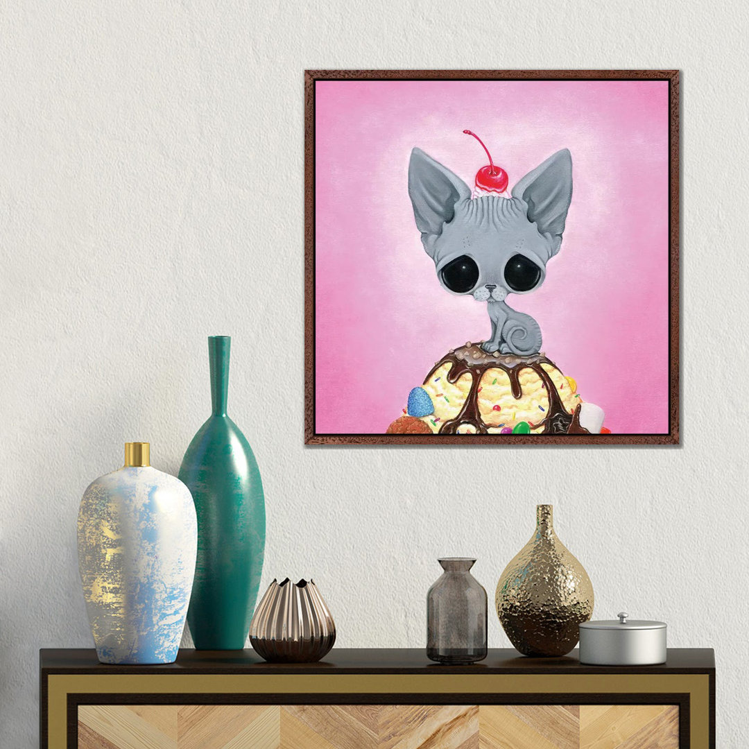 Kitty Please With A Cherry On Top von Sugar Fueled - Gallery-Wrapped Canvas Giclée